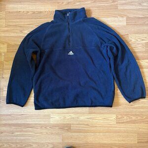 adidas fleece 1/4 zip jacket men size m pirates logo